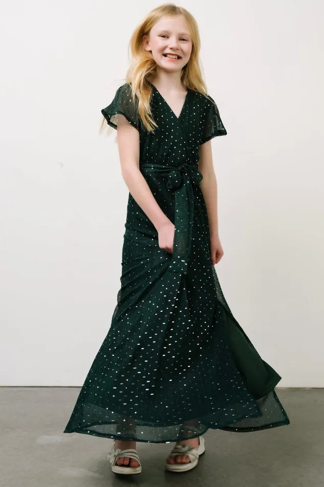 Women Youth Grace Sparkle Gown Emerald Baltic Born Embellished and Sequined