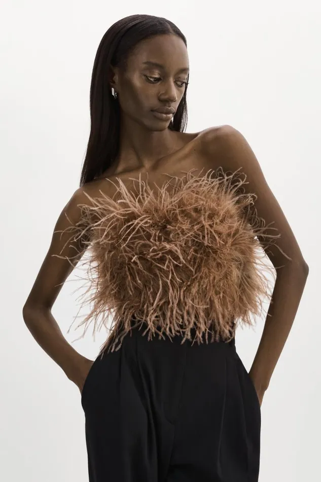 Women ZAINA Feather Bustier Sirocco LAMARQUE Tops Women ZAINA Feather Bustier Sirocco LAMARQUE Tops