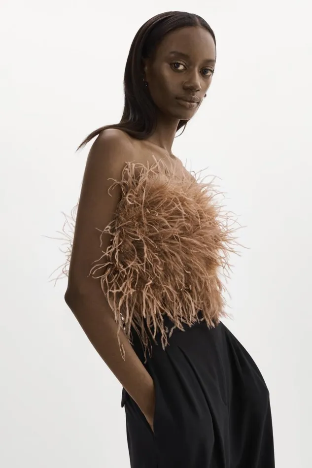 Women ZAINA Feather Bustier Sirocco LAMARQUE Tops Women ZAINA Feather Bustier Sirocco LAMARQUE Tops