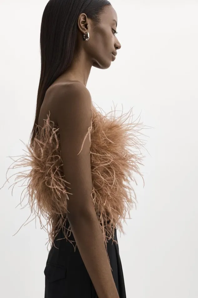 Women ZAINA Feather Bustier Sirocco LAMARQUE Tops Women ZAINA Feather Bustier Sirocco LAMARQUE Tops