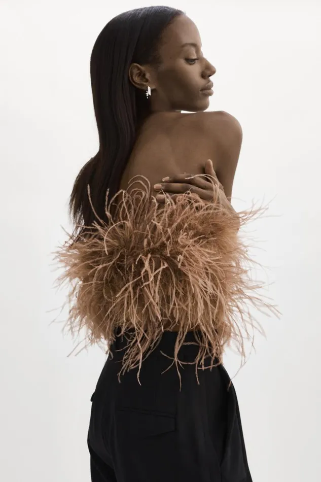 Women ZAINA Feather Bustier Sirocco LAMARQUE Tops Women ZAINA Feather Bustier Sirocco LAMARQUE Tops
