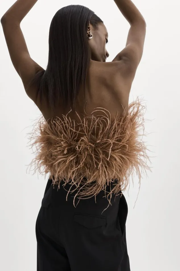 Women ZAINA Feather Bustier Sirocco LAMARQUE Tops Women ZAINA Feather Bustier Sirocco LAMARQUE Tops