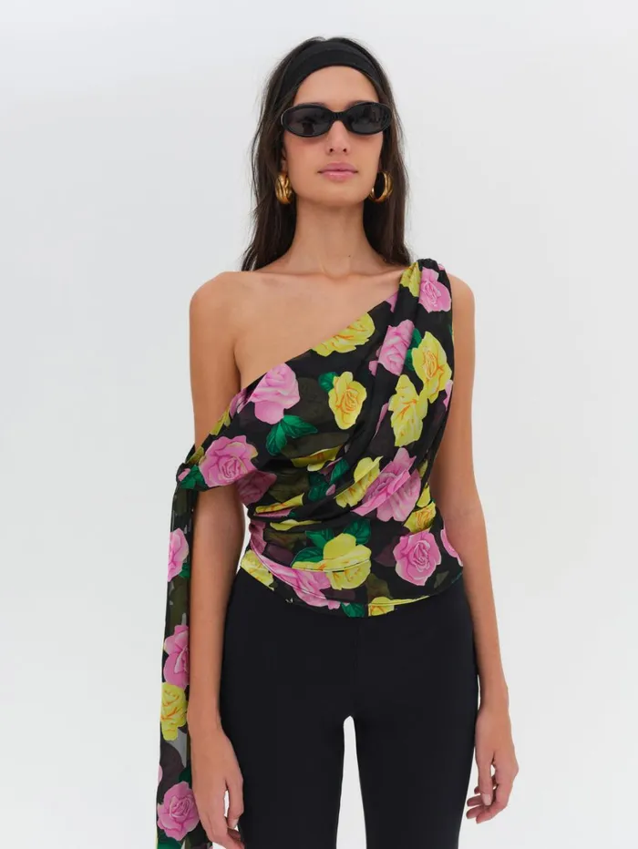 Women Zoey Top Black For Love and Lemons Tops