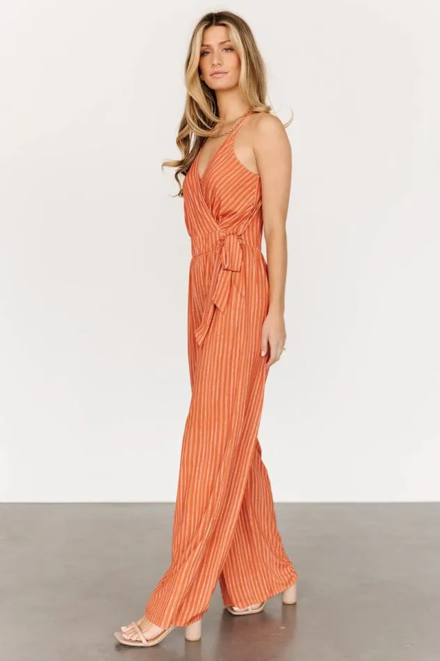 Women Zuri Tank Jumpsuit Burnt Orange Stripe Baltic Born Jumpsuits and Rompers Women Zuri Tank Jumpsuit Burnt Orange Stripe Baltic Born Jumpsuits and Rompers