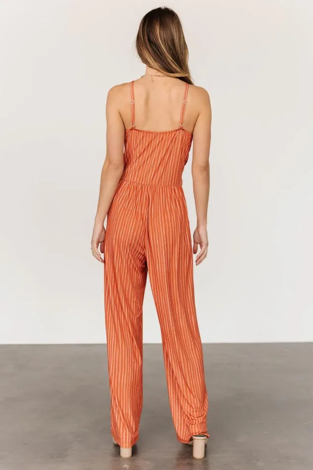 Women Zuri Tank Jumpsuit Burnt Orange Stripe Baltic Born Jumpsuits and Rompers Women Zuri Tank Jumpsuit Burnt Orange Stripe Baltic Born Jumpsuits and Rompers