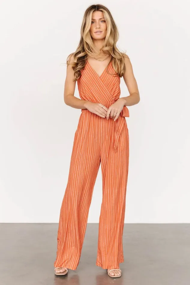 Women Zuri Tank Jumpsuit Burnt Orange Stripe Baltic Born Jumpsuits and Rompers Women Zuri Tank Jumpsuit Burnt Orange Stripe Baltic Born Jumpsuits and Rompers