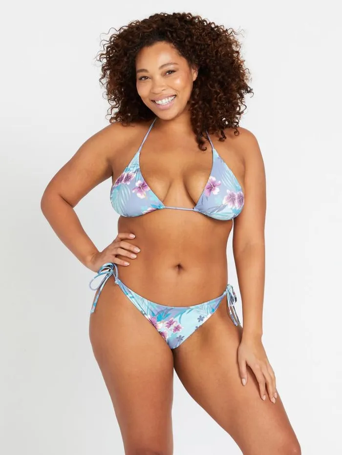 Womens Bikinis Volcom Semi Tropic Triangle Bikini Top 8211 Washed Blue