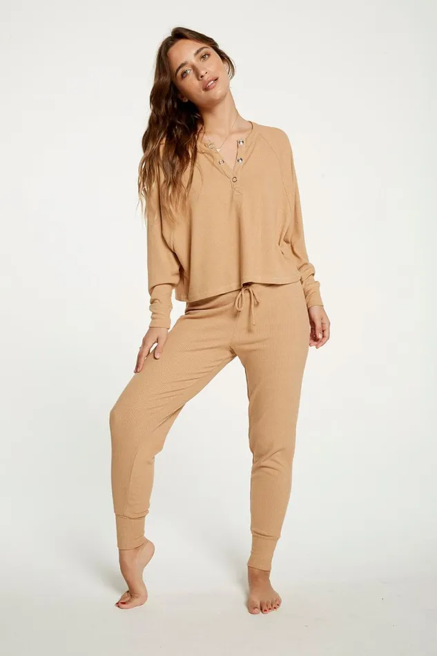 Womens Bottoms Chaser Brand Cozy Rib Slouchy Lounge Pant
