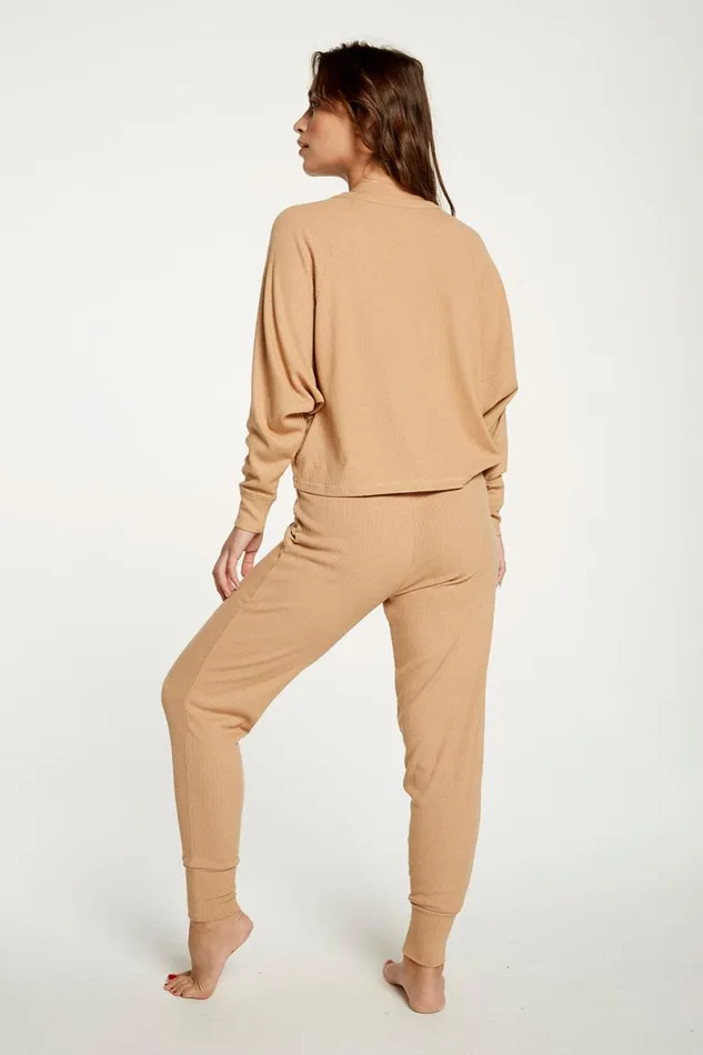 Womens Bottoms Chaser Brand Cozy Rib Slouchy Lounge Pant