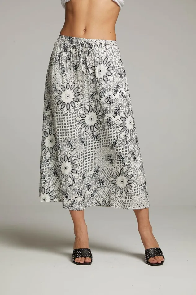 Womens Bottoms Chaser Brand Darby Paisley Bandana Midi Skirt