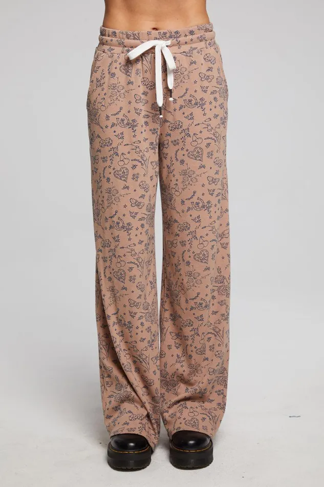 Womens Bottoms Chaser Brand Ditsy Print Joggers