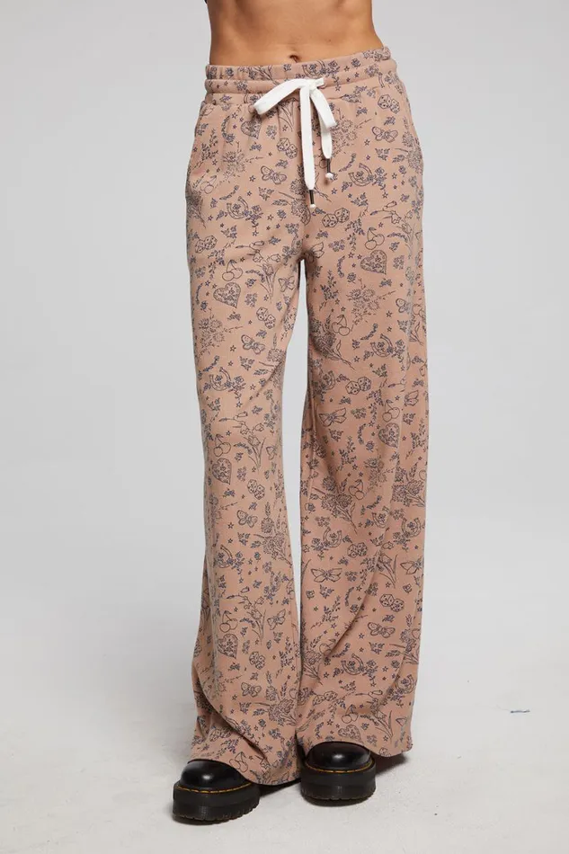 Womens Bottoms Chaser Brand Ditsy Print Joggers