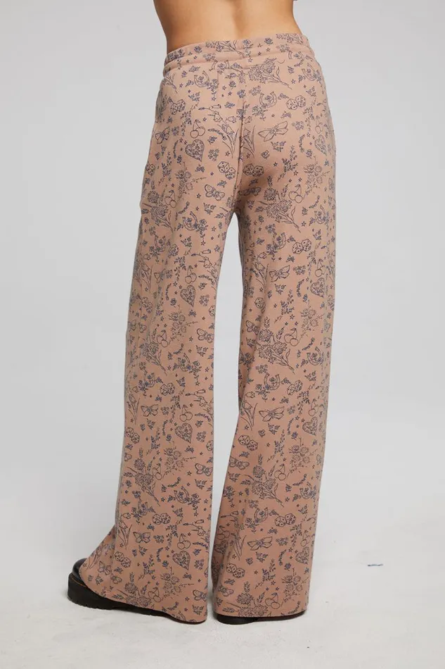 Womens Bottoms Chaser Brand Ditsy Print Joggers