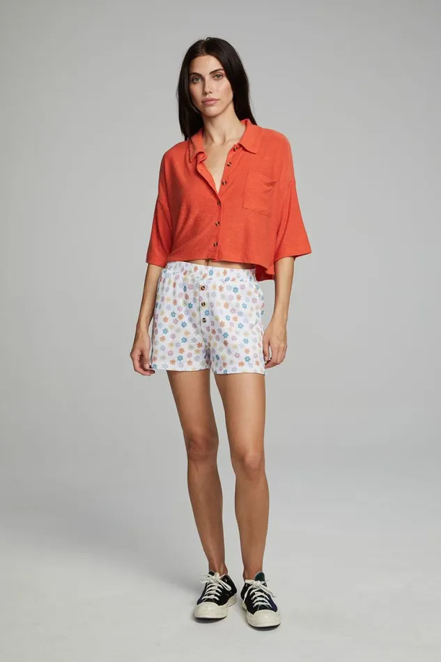 Womens Bottoms Chaser Brand Venice Daisy Ollie Boxer Shorts