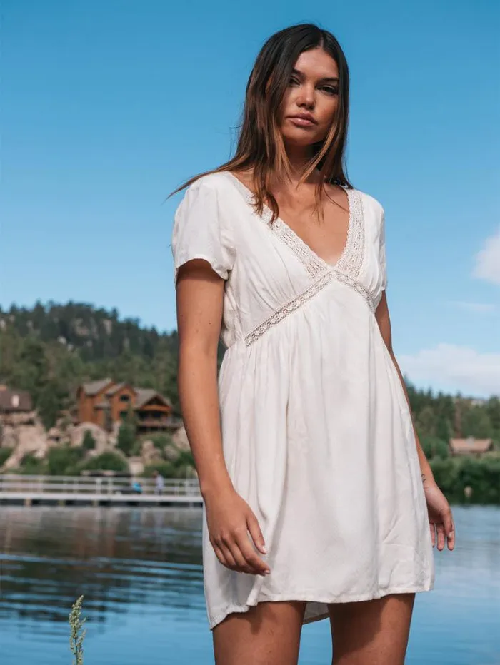 Womens Dresses Volcom Haute Tea Dress 8211 Cloud