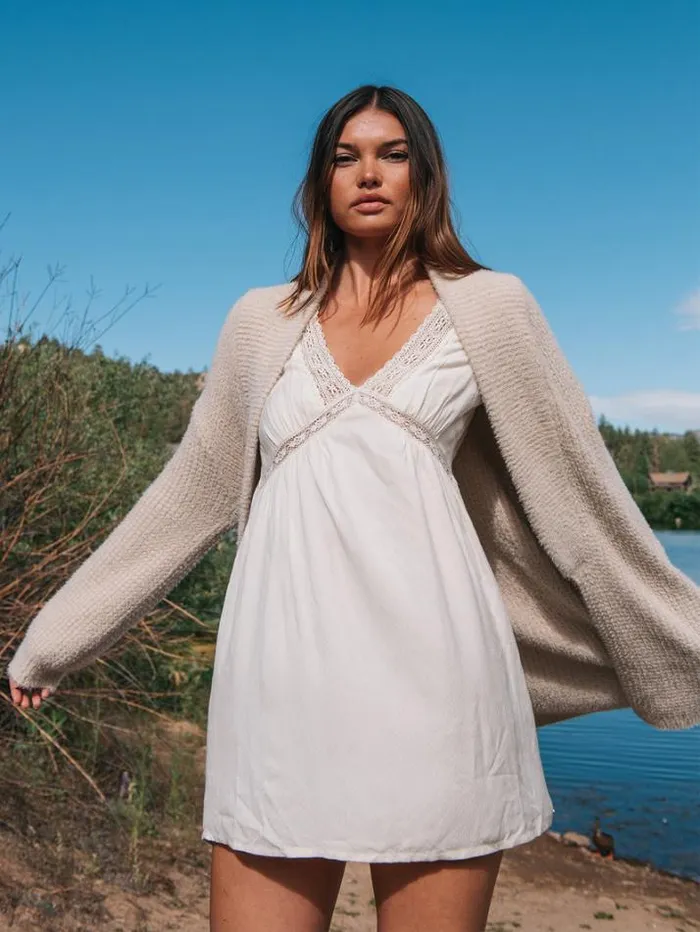Womens Dresses Volcom Haute Tea Dress 8211 Cloud