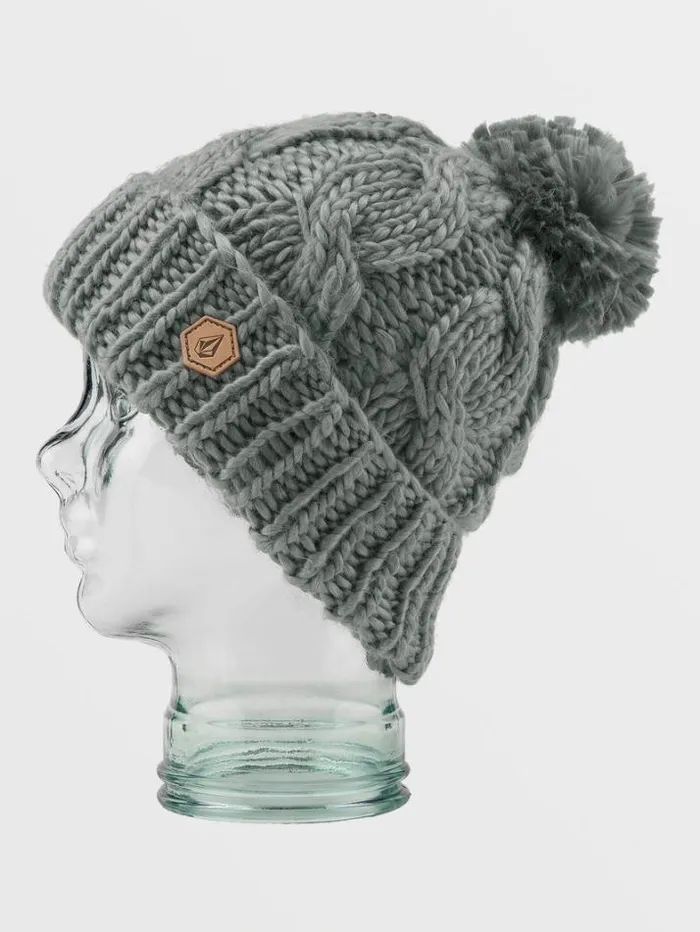 Womens Hats and Beanies Volcom Hand Knit Beanie 8211 Storm Grey