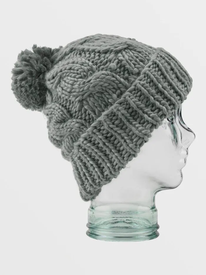 Womens Hats and Beanies Volcom Hand Knit Beanie 8211 Storm Grey