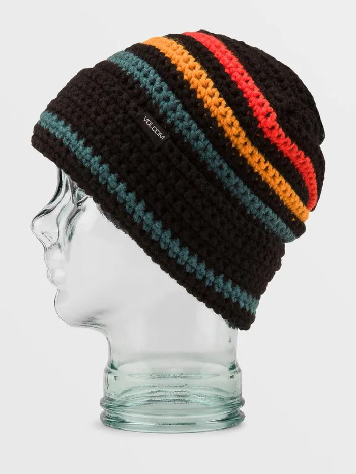 Womens Hats and Beanies Volcom Yay Crochet Beanie 8211 Black