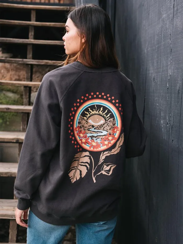 Womens Hoodies and Sweatshirts Volcom Stone Magic Boyfriend Crew Sweatshirt 8211 Vintage Black Womens Hoodies and Sweatshirts Volcom Stone Magic Boyfriend Crew Sweatshirt 8211 Vintage Black