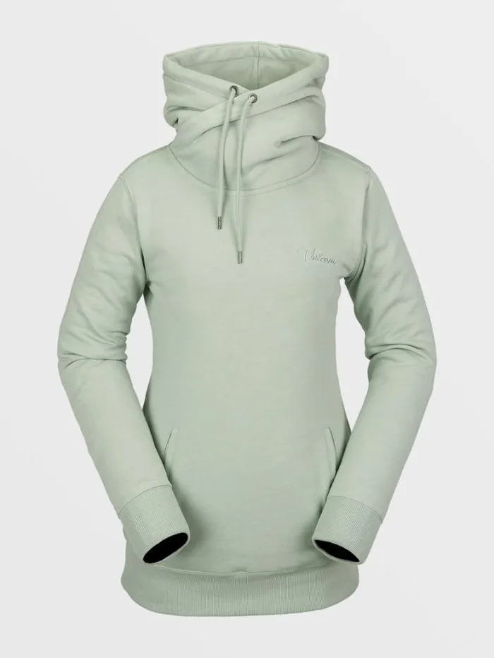 Womens Hoodies and Sweatshirts Volcom Tower Pullover Fleece 8211 Sage Frost