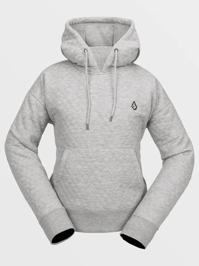 Womens Hoodies and Sweatshirts Volcom VCo Air Layer Thermal Hoodie 8211 Heather Grey