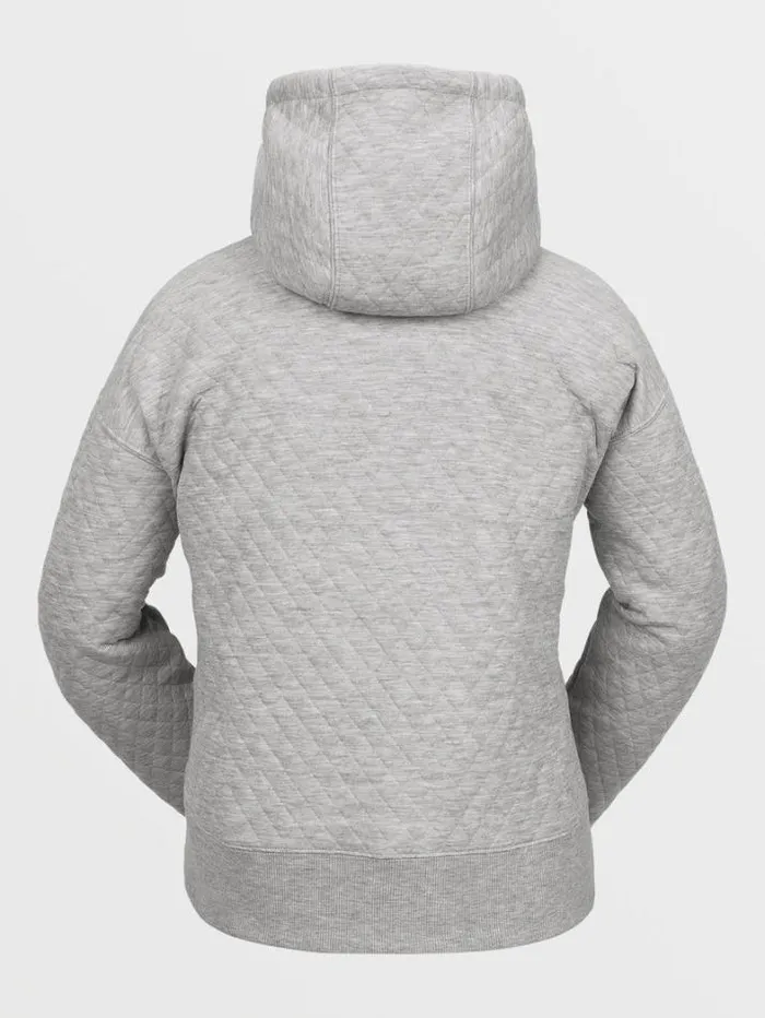 Womens Hoodies and Sweatshirts Volcom VCo Air Layer Thermal Hoodie 8211 Heather Grey