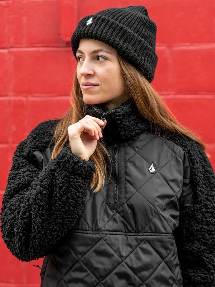 Womens Jackets Volcom Ferron Pullover Jacket 8211 Black