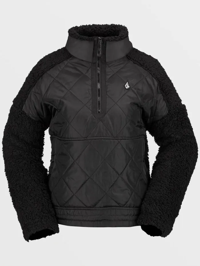 Womens Jackets Volcom Ferron Pullover Jacket 8211 Black