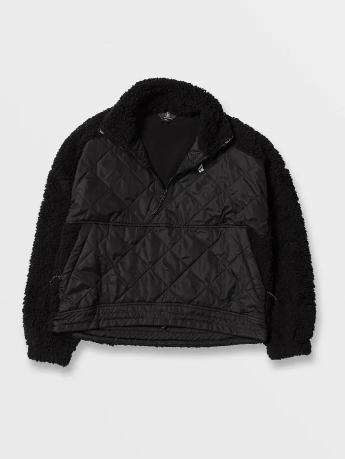 Womens Jackets Volcom Ferron Pullover Jacket 8211 Black