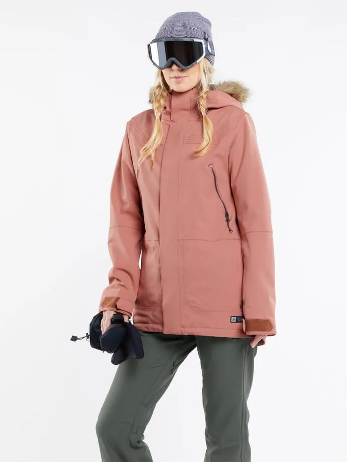 Womens Jackets Volcom Shadow Insulated Jacket 8211 Earth Pink