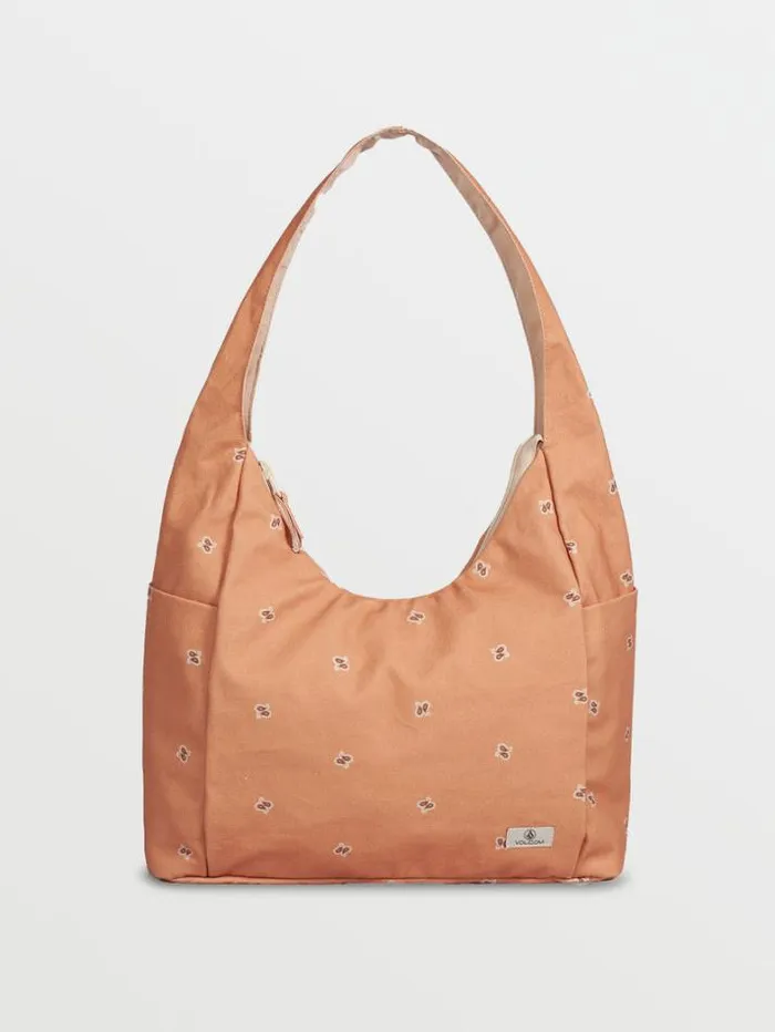 WomensKids Bags and Backpacks Volcom Schoolyard Canvas Hobo Tote 8211 Clay