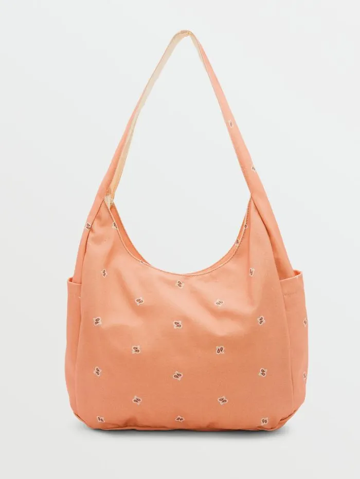 WomensKids Bags and Backpacks Volcom Schoolyard Canvas Hobo Tote 8211 Clay