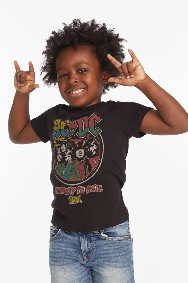 WomensKids Music Chaser Brand ACDC Highway To Hell Live Boys Tee