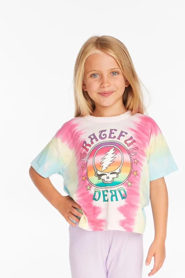 WomensKids Music Chaser Brand Grateful Dead Tie Dye Steal Your Face Tee