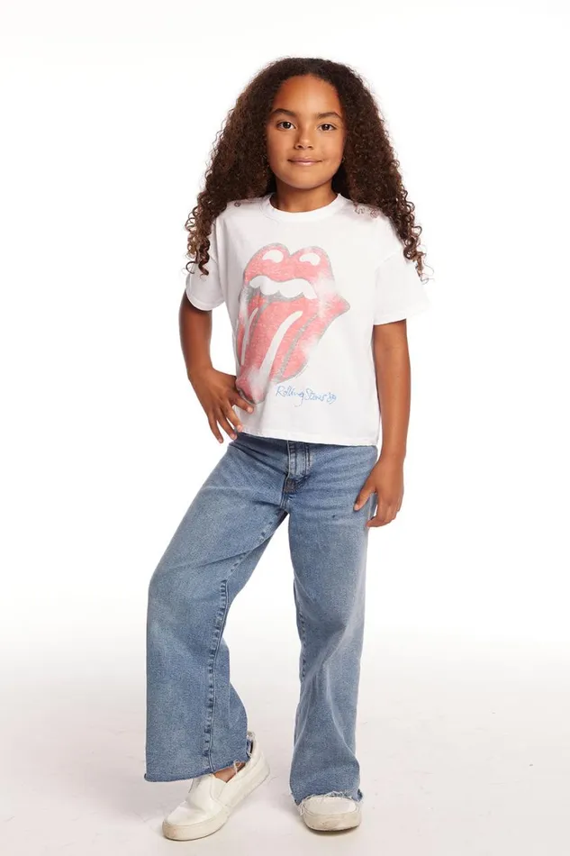 WomensKids Music Chaser Brand Rolling Stones Classic Logo Girls Tee