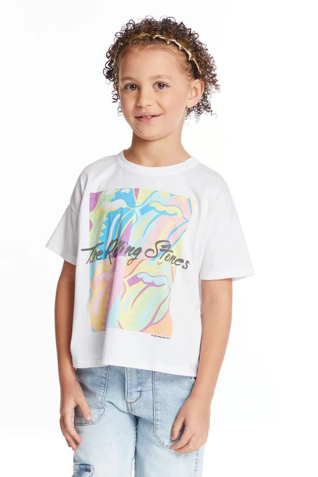 WomensKids Music Chaser Brand Rolling Stones Multi Logo Girls Tee