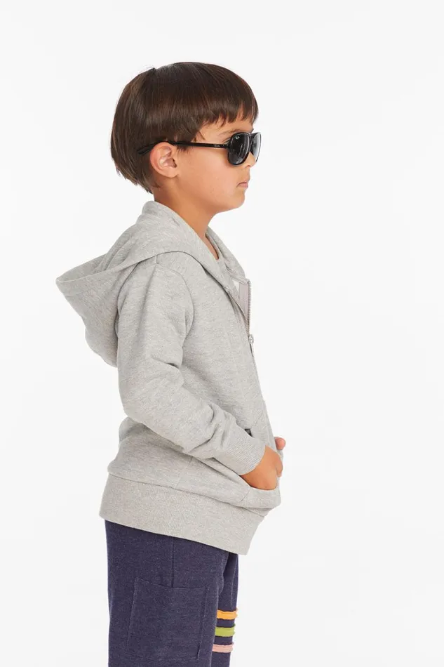 WomensKids Music Chaser Brand Rolling Stones Script Logo Boys Zipup Hoodie