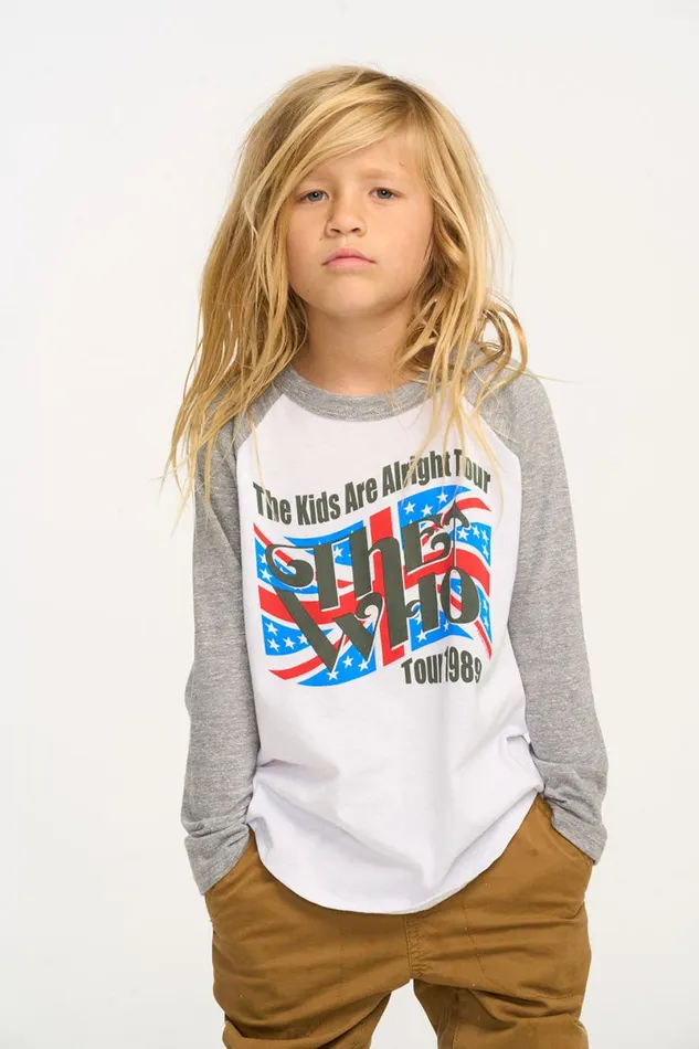 WomensKids Music Chaser Brand The Who The Kids Are Alright Tour Baseball Tee