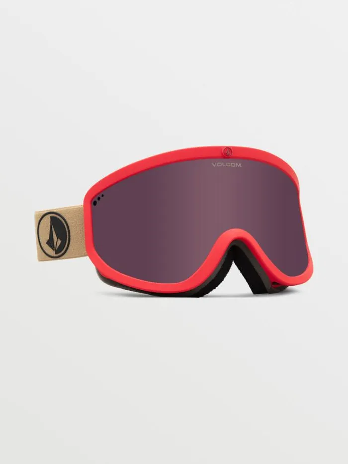 WomensMensKids Accessories Volcom Footprints Goggle 8211 Orange ShockSand Light BronzeBL