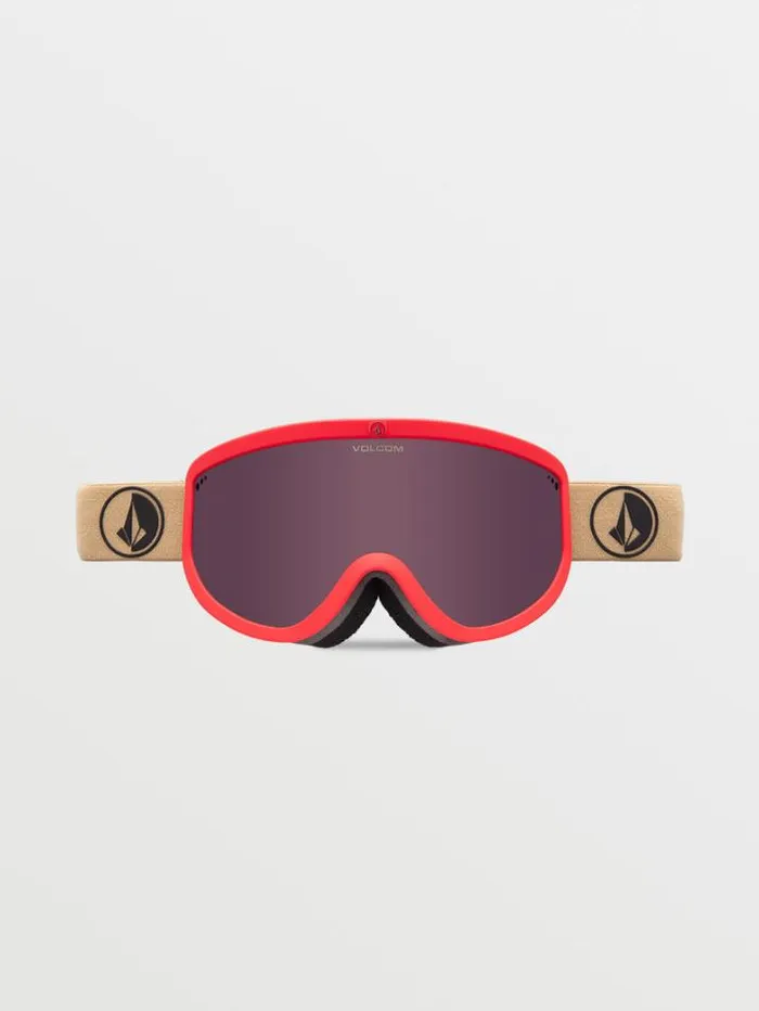 WomensMensKids Accessories Volcom Footprints Goggle 8211 Orange ShockSand Light BronzeBL