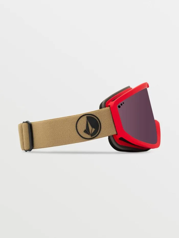 WomensMensKids Accessories Volcom Footprints Goggle 8211 Orange ShockSand Light BronzeBL