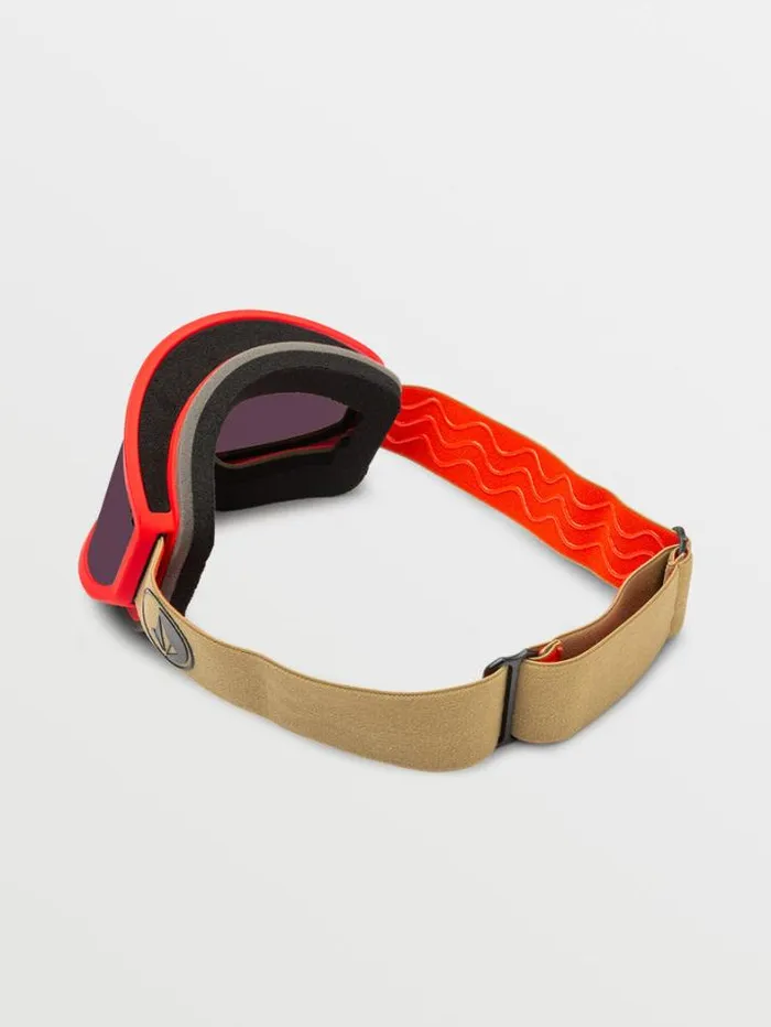 WomensMensKids Accessories Volcom Footprints Goggle 8211 Orange ShockSand Light BronzeBL
