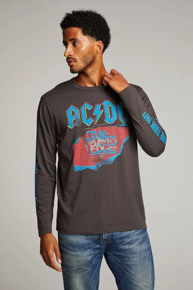 WomensMens Music Chaser Brand ACDC The Razors Edge Mens Tee