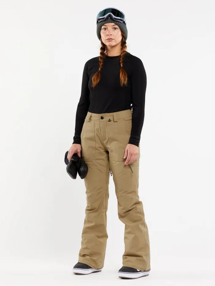 Womens Pants Volcom Knox Ins GoreTex Pants 8211 Dark Khaki