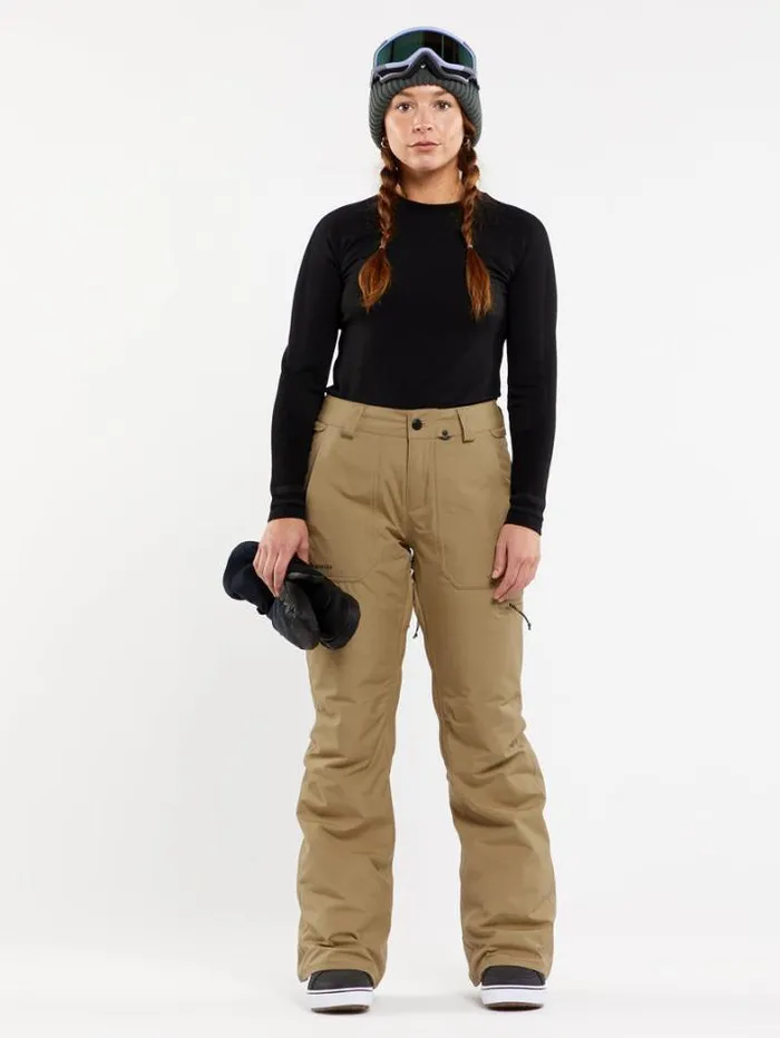 Womens Pants Volcom Knox Ins GoreTex Pants 8211 Dark Khaki