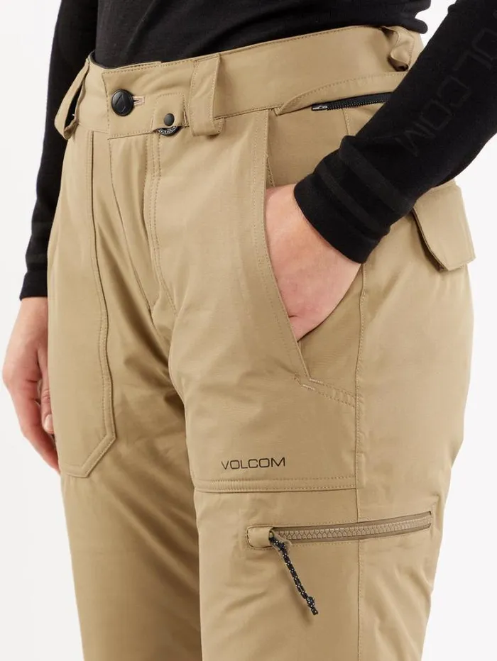 Womens Pants Volcom Knox Ins GoreTex Pants 8211 Dark Khaki