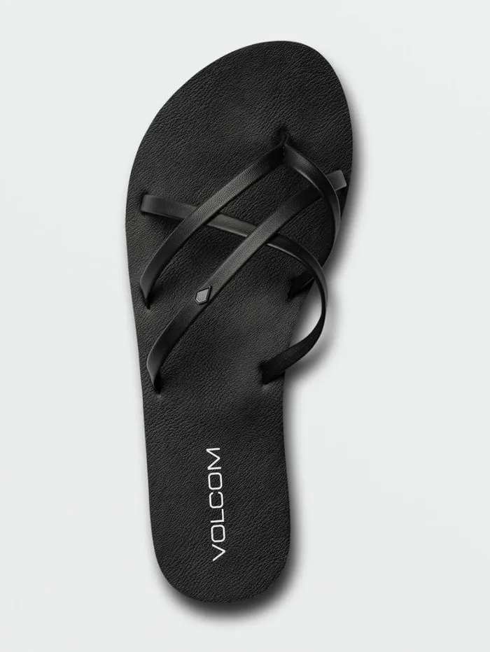 Womens Sandals Volcom New School II Sandals 8211 Black Out