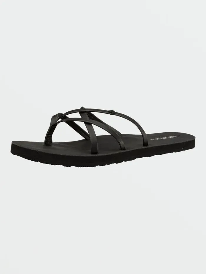 Womens Sandals Volcom New School II Sandals 8211 Black Out