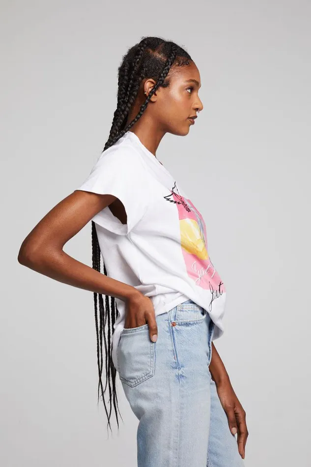 Womens Tops Chaser Brand Aerosmith Just Push Play Tee